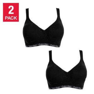 NWOT Calvin Klein Seamless Bralette 2 Pack | Black